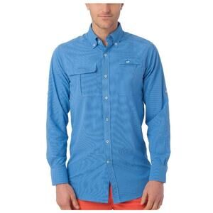 NEW! SOUTHERN TIDE Marlin Check Fishing Shirt in Royal Blue - Small